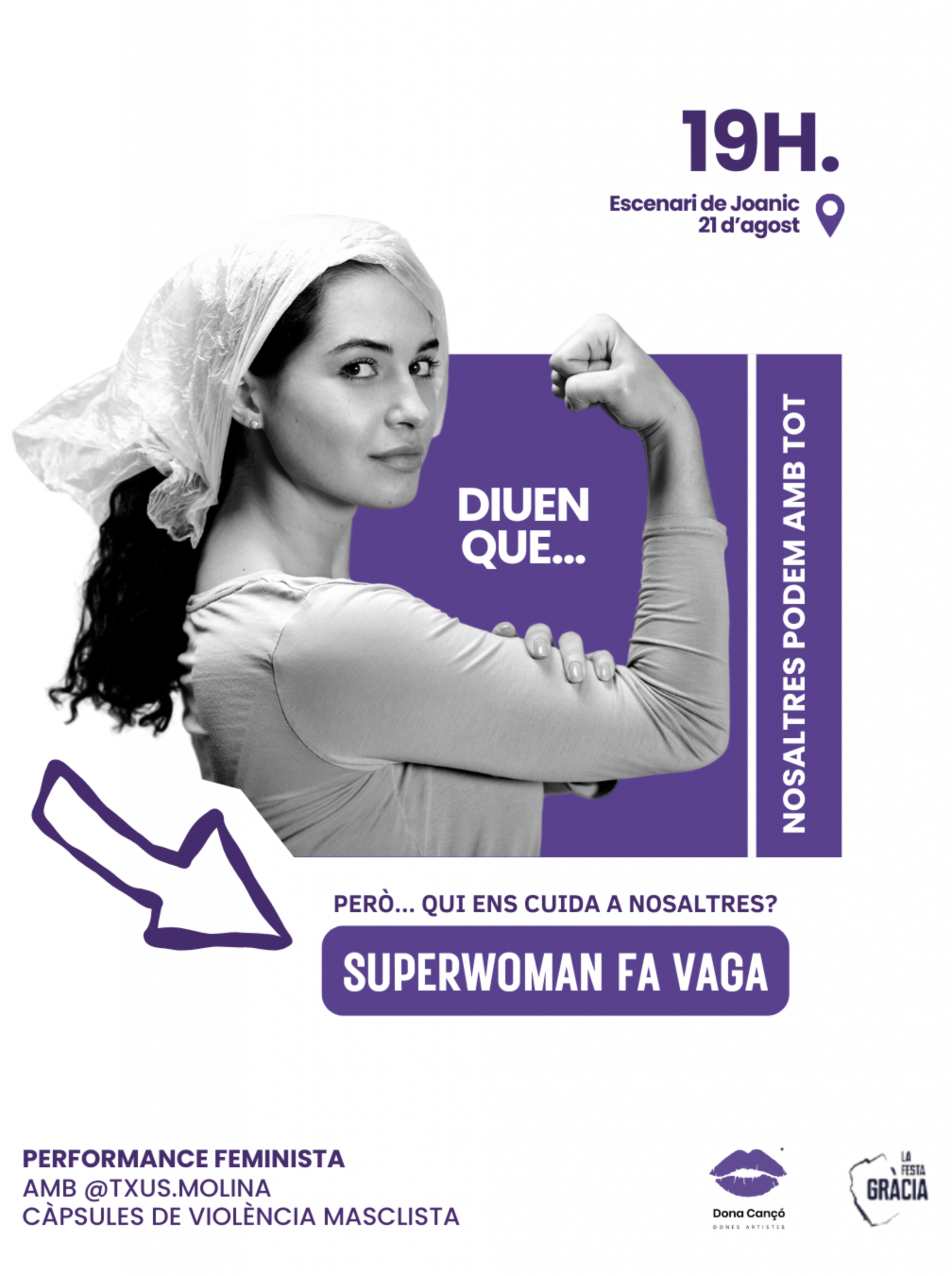 Cartell performance "Superwoman fa vaga"