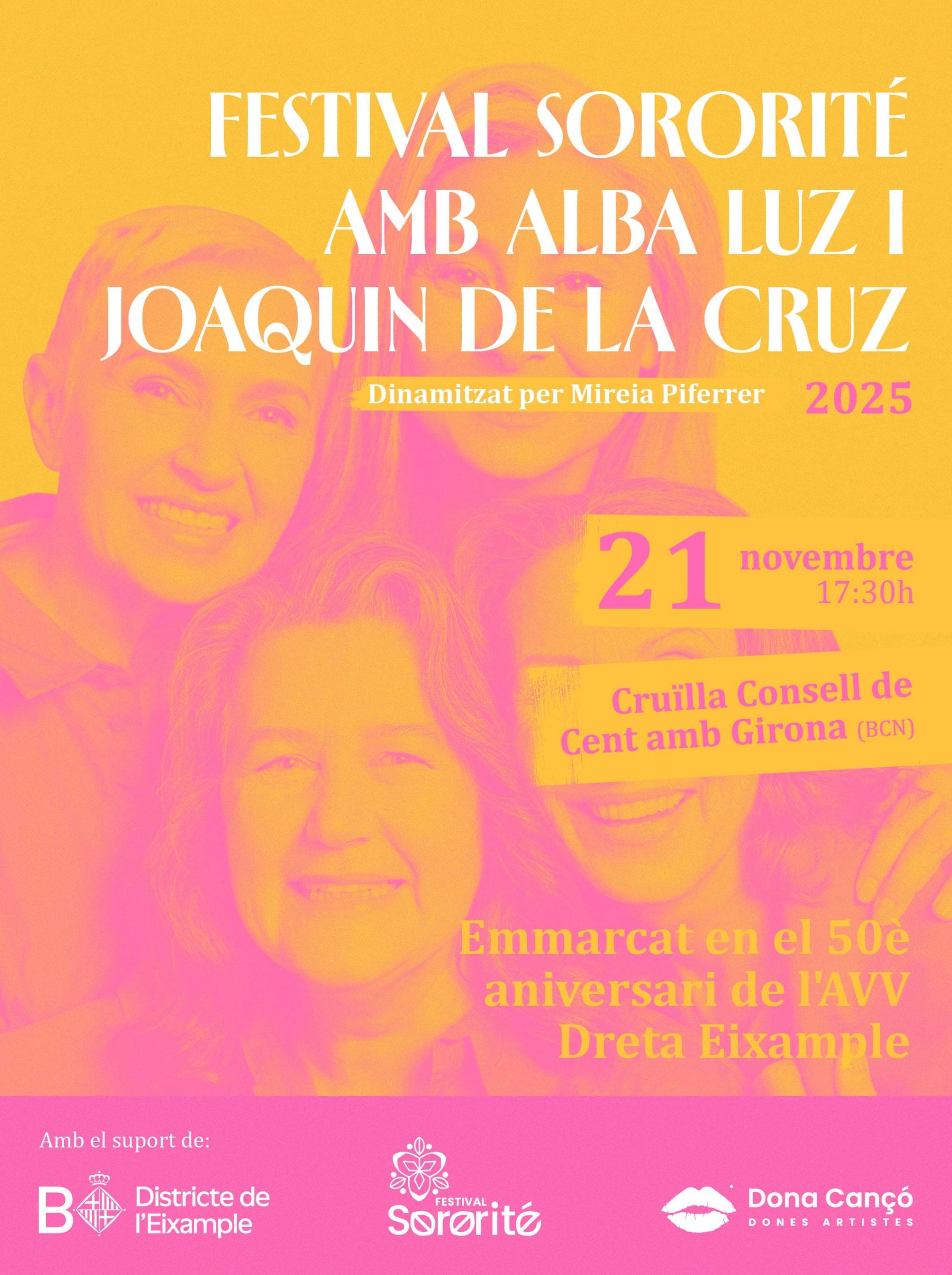 Festival Sororité per celebrar el 50è aniversari de l'AAV Dreta Eixample. Concert d'Alba Luz